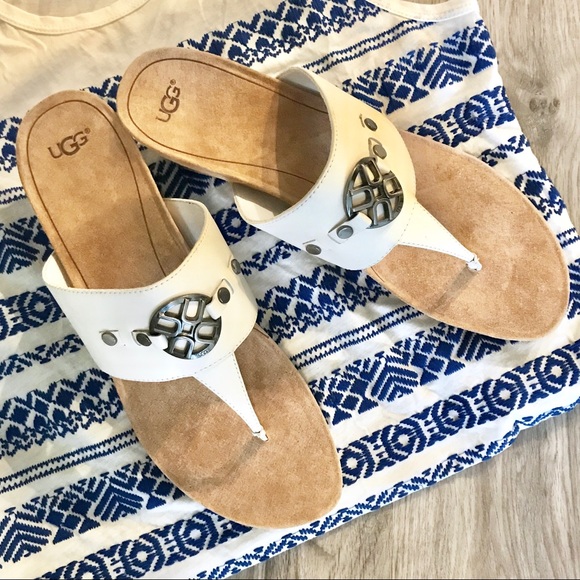 UGG Shoes - New 🆕 Ugg White Wedge Sandals